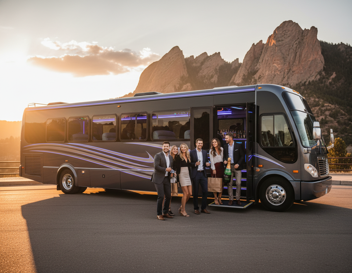 Castle Rock party bus and bus charter
